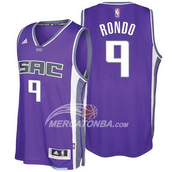 Maglia NBA Rondo Sacramento Kings Purpura